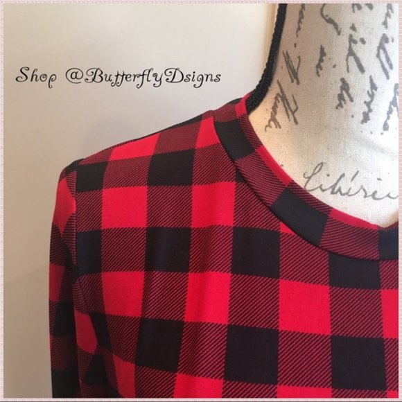 BOGOFREE Butter Soft Buffalo Check Long Sleeve Top - Picture 9 of 16